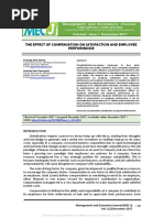 Management and Economics Journal: The Effect of Compensation On Satisfaction and Employee Performance