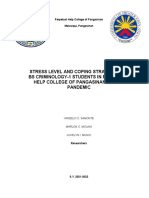 Stress Level and Coping Strategies of Bs Criminology-1 Students in Perpetual Help College of Pangasinan During Pandemic