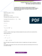 NCERT Solutions For Class 12 Physics Chapter 9 Ray Optics and Optical Instruments