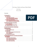 Mathematics of The Linear Model and Linear Mixed Model: Brian Zhang February 2020