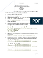 16 32 r0 RTN Program Counter or PC: CPE 221 Test 1 Solution Spring 2019