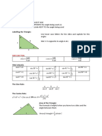 Pythagoras' Theorem The Three Sides:: Soh Cah Toa