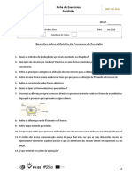 Ficha de Exercícios Fundição