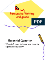 Persuasive Writing Powerpoint 5th Grade