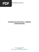 Aprobacion Estudios y Diseños Interventoría