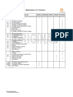 Maintenance Lift Schedule: Main Elevator Component Monthly Bi-Monthly 3 Months 6 Months 12 Months