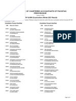 The Institute of Chartered Accountants of Pakistan: Press Release CFAP & MSA Examinations Winter 2021 Results