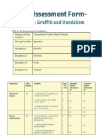 Self Assesment Form - Graffiti and Vandalism