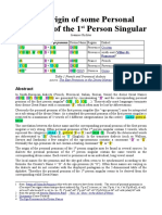 The Origin of Some Personal Pronouns of The 1st Person Singular