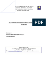 Relatório Técnico de Investigação de Acidente de Trabalho