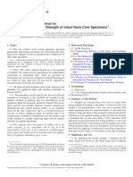 Splitting Tensile Strength of Intact Rock Core Specimens: Standard Test Method For