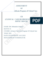 ASSIGNMENT ON SHOCK (SEPTIC SHOCK) (AutoRecovered) (AutoRecovered)