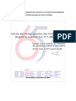 DIEESE - Perdas Salariais - Estudo para APUFSC