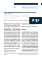 Association Between Low Back Pain and Various Everyday Performances