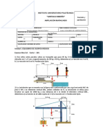 Examen de Mecanica Estatica Cote 1-20% - EQUILIBRIO DE CUERPOS RÍGIDOS