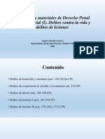 Esquemas y Materiales de Derecho Penal Parte Especial (I) - Delitos Contra La Vida y Delitos de Lesiones