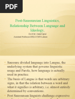 Post-Saussureian Linguistics, Relationship Between Language and Ideology