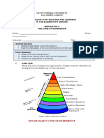 Leyte Normal University San Isidro Campus Technology For Teaching and Learning in The Elementary Grades Module No. 5 The Cone of Experience