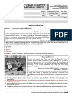 Gabarito - 4 Ativ. Ava. Bim. - Educação Física - 8° Ano