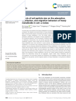 Effects of Soil Particle Size On The Adsorption, Distribution, and Migration Behaviors of Heavy Metal (Loid) S in Soil - A Review