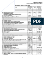 Office of Academics Academic Calendar: Year 2020