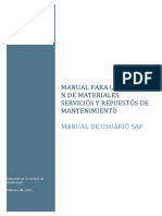 Manual SAP Gestión Materiales Servicios y Repuestos Mantenimiento