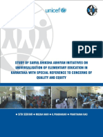 Study of Sarva Shiksha Abhiyan. Initiatives On Universalisation of Elementary Education in Karnataka With Special Reference To Concerns of Quality and Equity.