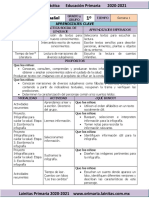 Febrero - 1er Grado Español (2020-2021)