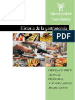 Historia de La Gastronomía