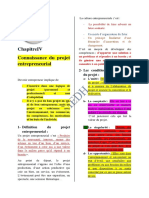 Chapitre IV Connaissance Du Projet Entreprenarial