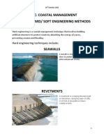 Topic: Coastal Management Objective: Hard/ Soft Engineering Methods