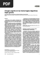 Cirugía Urgente en Las Hemorragias Digestivas Bajas Graves: Originales