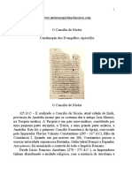 Concílio de Nicéia - A Condenação Dos Evangelhos Apócrifos