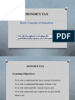 Basic Concept of Donation and Donor's Tax