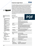 Intemp® Cx400 Series Temperature Logger Manual: Specifications