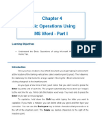 Module 2 Pre-Finals, Chapter 4 - Basic Operations Using Microsoft Word Part 1