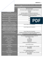 Proforma For College - Information Regarding Fee, Bond - Conditions Etc