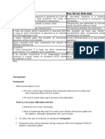 Serial Schedule Non-Serial Schedule: Checkpoints