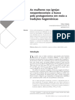 As Mulheres Nas Igrejas Neopentecostais A Busca Pelo Protagonismo em Meio A Tradições Hegemônicas