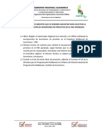 Documentos para Solicitar Incorporación PMI