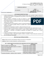 Ordem de Serviço - Auxiliar de PCP Sênior