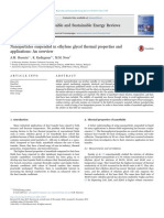 Nanoparticles Suspended in Ethylene Glycol Thermal Properties and