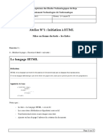 Atelier N°1: Initiation À HTML: Mise en Forme Du Texte - Les Listes