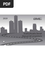 Manual de Propietario Acadia Denali 2019