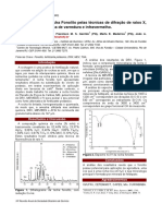 Caracterização Da Rocha Fonolito Pelas Técnicas de Difração de Raios X, Microscopia Eletrônica de Varredura e Infravermelho