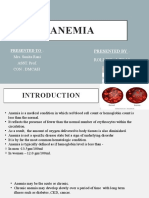 Anemia: Presented by