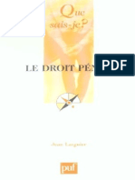 Le Droit Penal - Jean Larguier