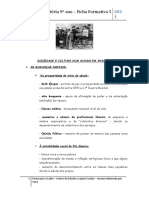 História 9º Anó - Ficha Fórmativa 5: Sociedade E Cultura Num Mundo em Mudança