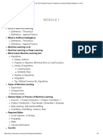 Syllabus For Post Graduate Program in Machine Learning & Artificial Intelligence - Demo