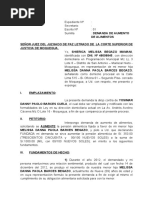 Demanda de Aumento de Pension Alimenticia